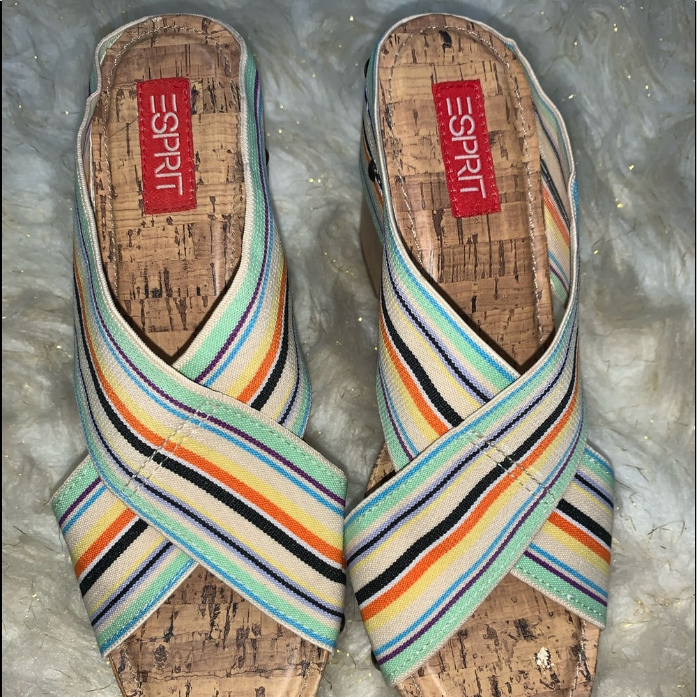 Colorful Wedge Strapless Heel